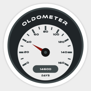 40th birthday oldometer Sticker